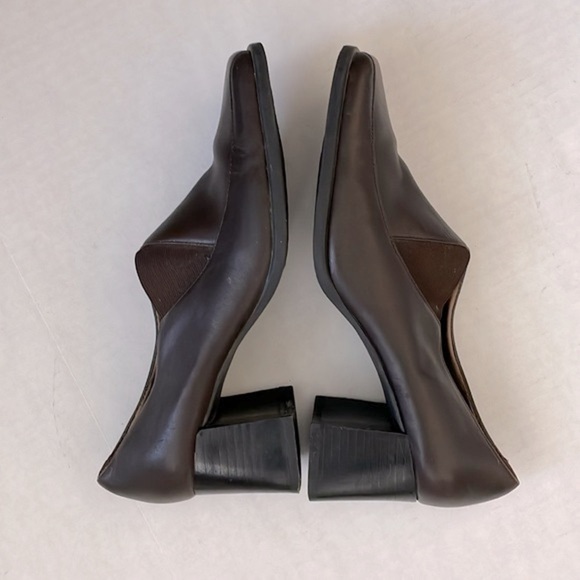 Aerosoles Leather Brown Square Toes Career Loafers Pumps Women’s Size 8 - Picture 4 of 9